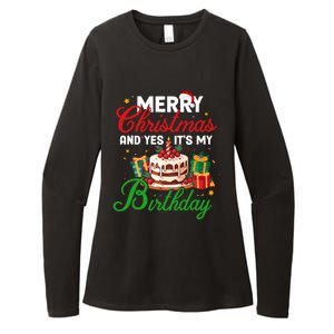 Adults Merry Christmas And Yes It’S My Birthday Party Gift Womens CVC Long Sleeve Shirt