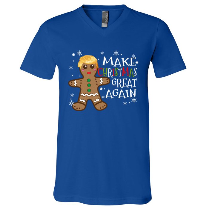 America Make Christmas Great Again Funny Trump Christmas Gift V-Neck T-Shirt