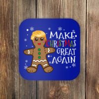 America Make Christmas Great Again Funny Trump Christmas Gift Coaster