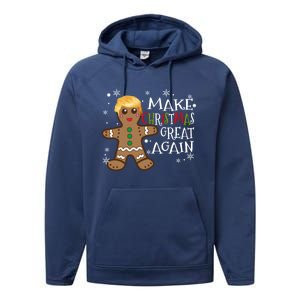 America Make Christmas Great Again Funny Trump Christmas Gift Performance Fleece Hoodie