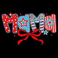 American Mama Coquette Bow Preppy 4th Of July 1776 USA Mom Doggie Tank