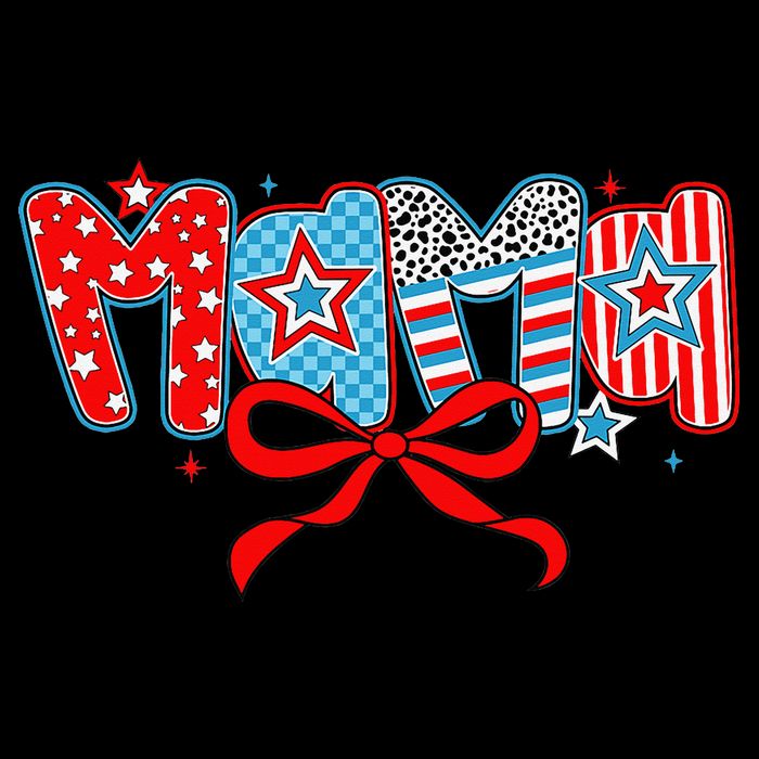American Mama Coquette Bow Preppy 4th Of July 1776 USA Mom Doggie Tank