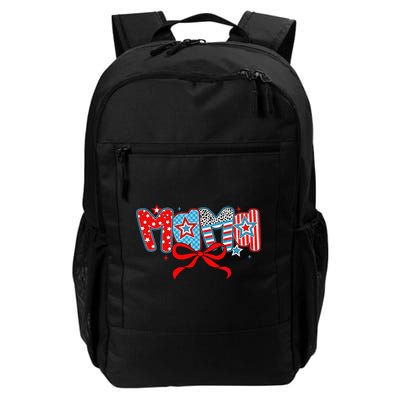 American Mama Coquette Bow Preppy 4th Of July 1776 USA Mom Backpack