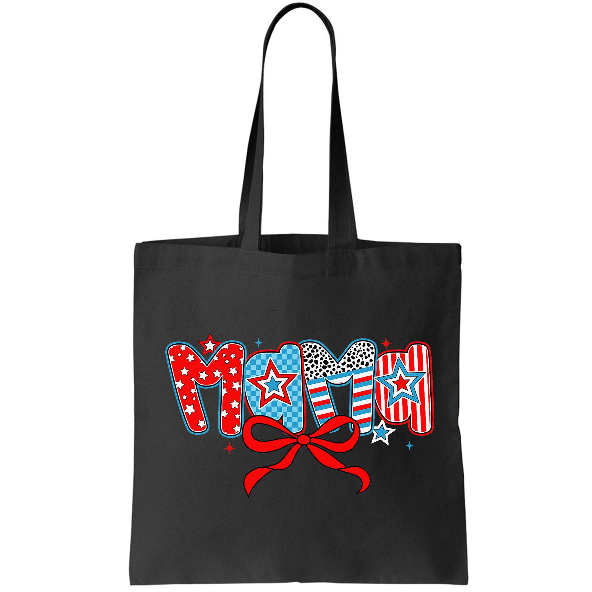 American Mama Coquette Bow Preppy 4th Of July 1776 USA Mom Bag
