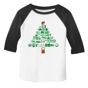 Auto Mechanic Car Engineer Holiday Christmas Tree Racing Fan Toddler Fine Jersey T-Shirt