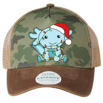 Axolotl Merry Christmas Winter Axolotls Christmas Legacy Tie Dye Trucker Hat
