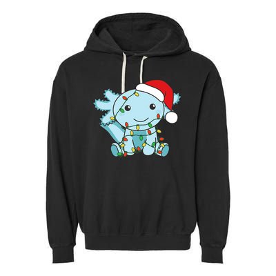 Axolotl Merry Christmas Winter Axolotls Christmas Garment-Dyed Fleece Hoodie