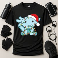 Axolotl Merry Christmas Winter Axolotls Christmas Cooling Performance Crew T-Shirt