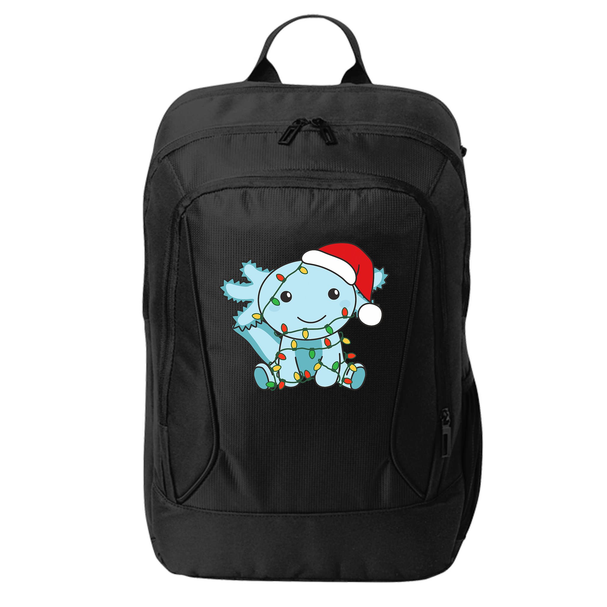 Axolotl Merry Christmas Winter Axolotls Christmas City Backpack