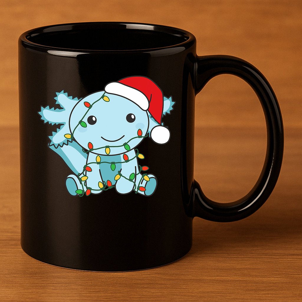 Axolotl Merry Christmas Winter Axolotls Christmas 11oz C Handle Ceramic Mug