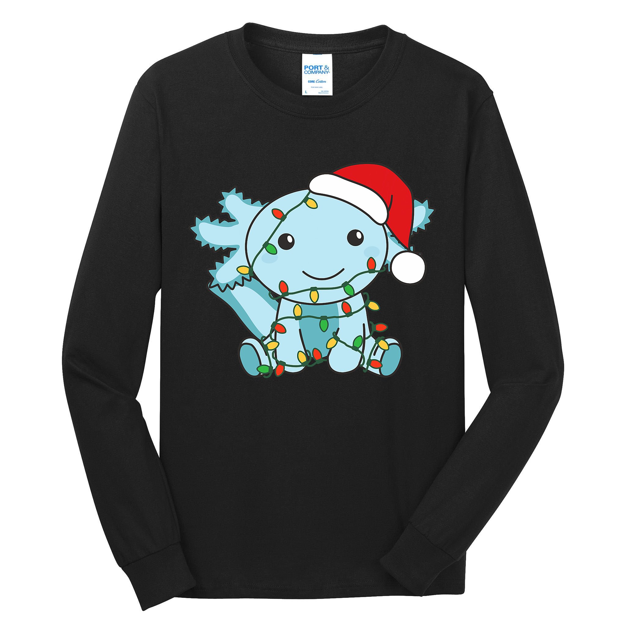 Axolotl Merry Christmas Winter Axolotls Christmas Tall Long Sleeve T-Shirt