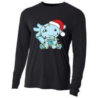 Axolotl Merry Christmas Winter Axolotls Christmas Cooling Performance Long Sleeve Crew