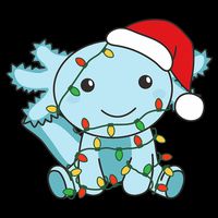 Axolotl Merry Christmas Winter Axolotls Christmas Cooling Performance Long Sleeve Crew