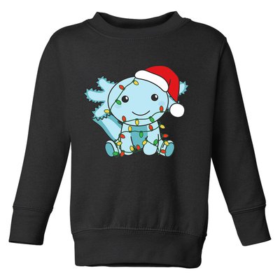 Axolotl Merry Christmas Winter Axolotls Christmas Toddler Sweatshirt