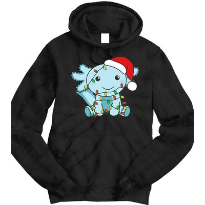 Axolotl Merry Christmas Winter Axolotls Christmas Tie Dye Hoodie