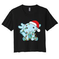 Axolotl Merry Christmas Winter Axolotls Christmas Women's Crop Top Tee