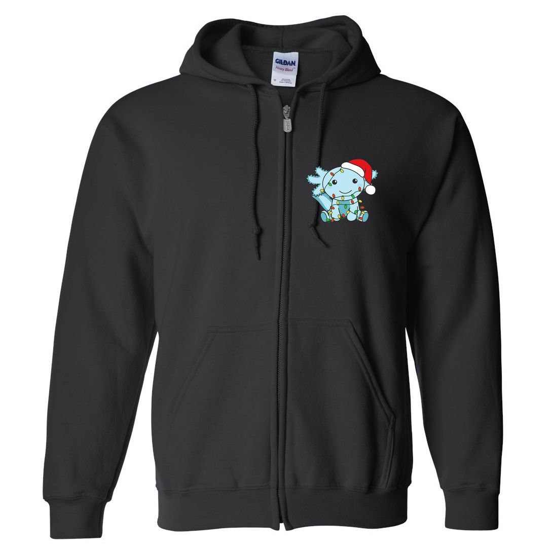 Axolotl Merry Christmas Winter Axolotls Christmas Full Zip Hoodie