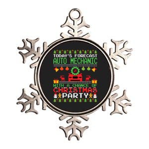 Auto Mechanic Christmas Party Car Mechanic Xmas Ugly Style Metallic Star Ornament