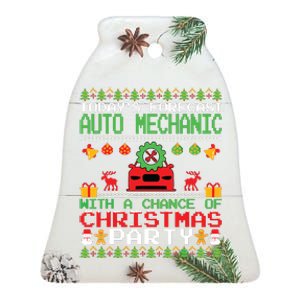 Auto Mechanic Christmas Party Car Mechanic Xmas Ugly Style Ceramic Bell Ornament