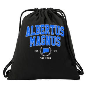 Albertus Magnus College Arch Drawstring Bag