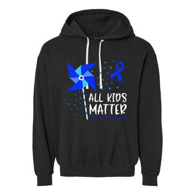 All Matter Child Abuse Prevention Awareness Pinwheel Garment-Dyed Fleece Hoodie