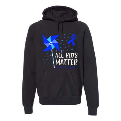 All Matter Child Abuse Prevention Awareness Pinwheel Premium Hoodie