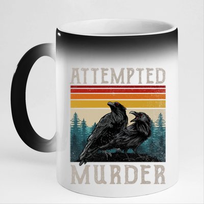 Attempted Murder Crows 11oz Black Color Changing Mug