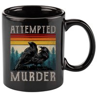 Attempted Murder Crows 11oz C Handle Ceramic Mug