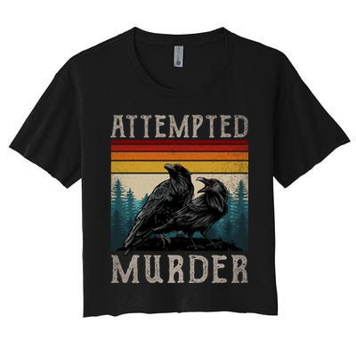 Attempted Murder Crows Women's Crop Top Tee