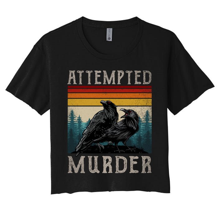 Attempted Murder Crows Women's Crop Top Tee