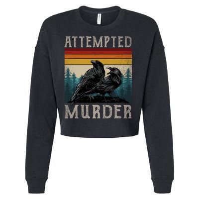 Attempted Murder Crows Cropped Pullover Crew