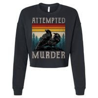 Attempted Murder Crows Cropped Pullover Crew