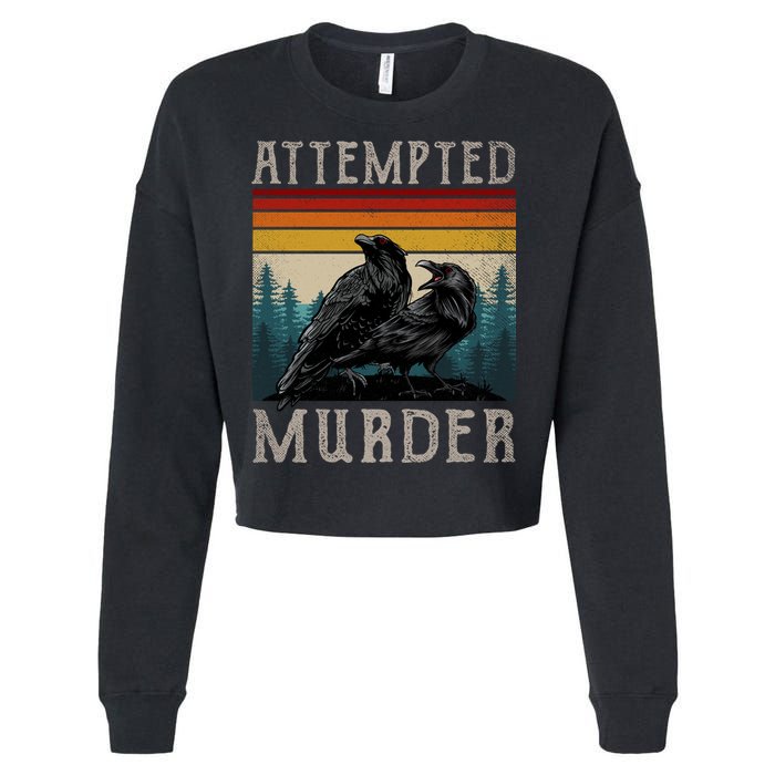 Attempted Murder Crows Cropped Pullover Crew