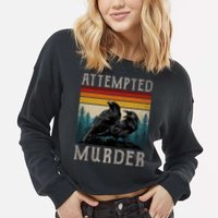 Attempted Murder Crows Cropped Pullover Crew