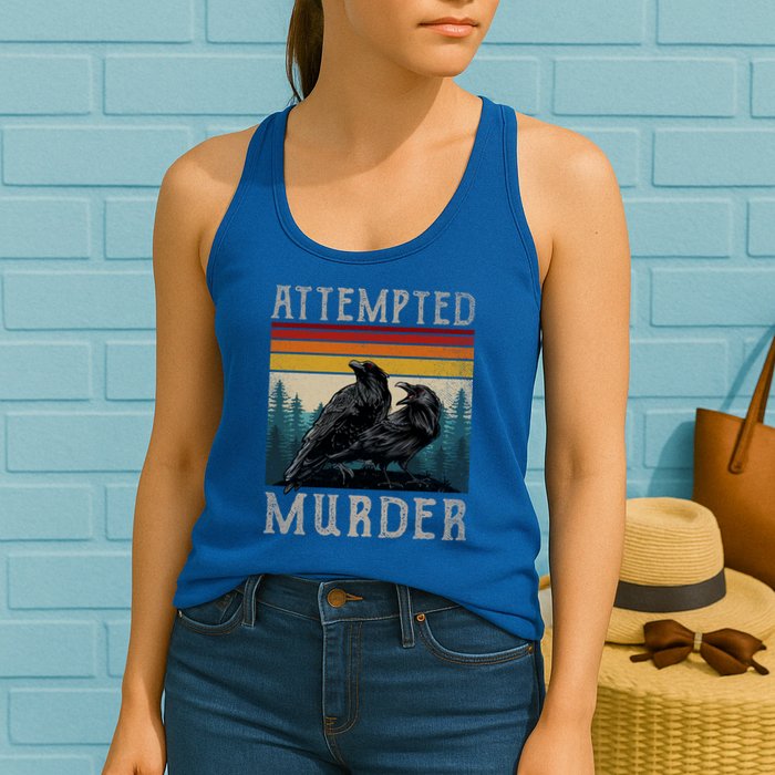 Attempted Murder Crows Womens Tank Top