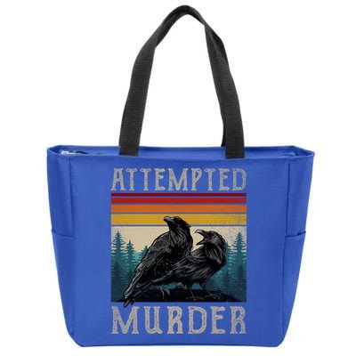 Attempted Murder Crows Zip Tote Bag
