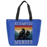 Attempted Murder Crows Zip Tote Bag