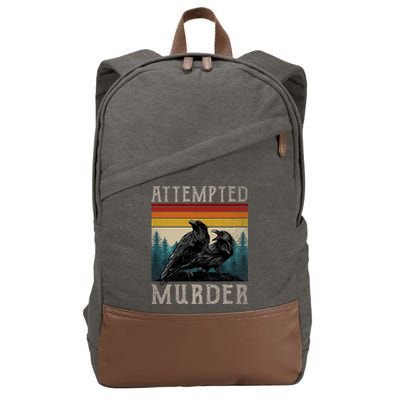 Attempted Murder Crows Cotton Canvas Backpack