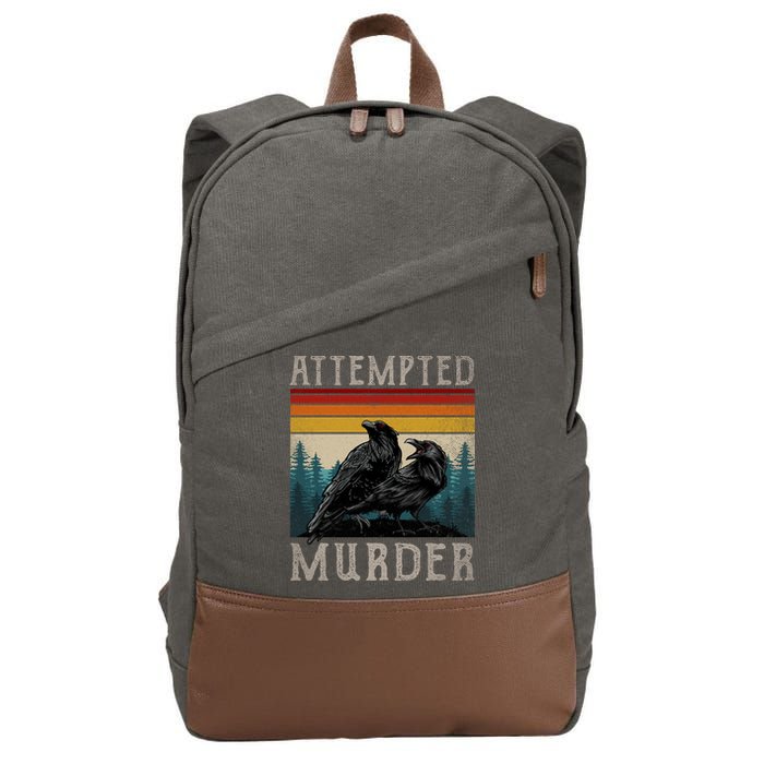 Attempted Murder Crows Cotton Canvas Backpack