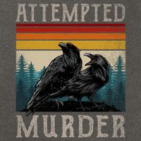 Attempted Murder Crows Cotton Canvas Backpack