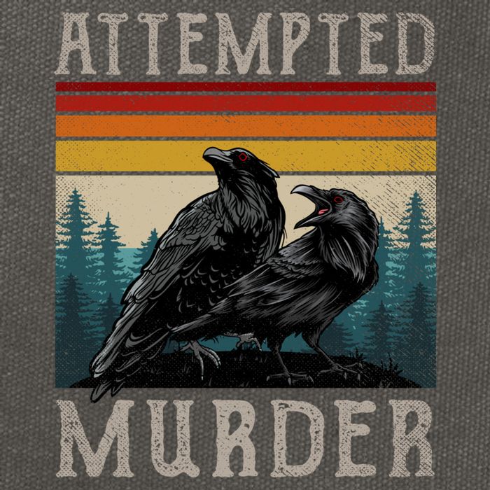 Attempted Murder Crows Cotton Canvas Backpack