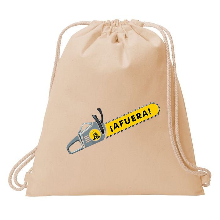 Afuera Milei Chainsaw Libertarian Ancap Liberty Freedom Drawstring Bag