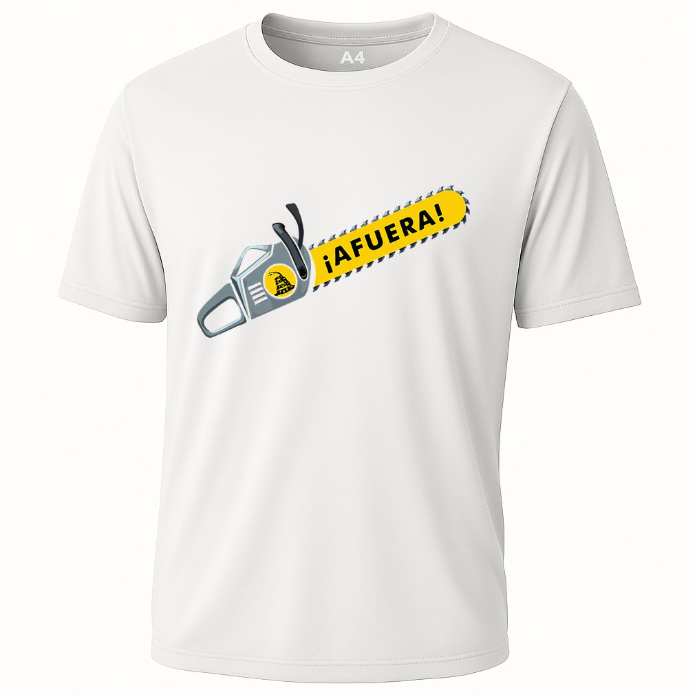 Afuera Milei Chainsaw Libertarian Ancap Liberty Freedom Cooling Performance Crew T-Shirt