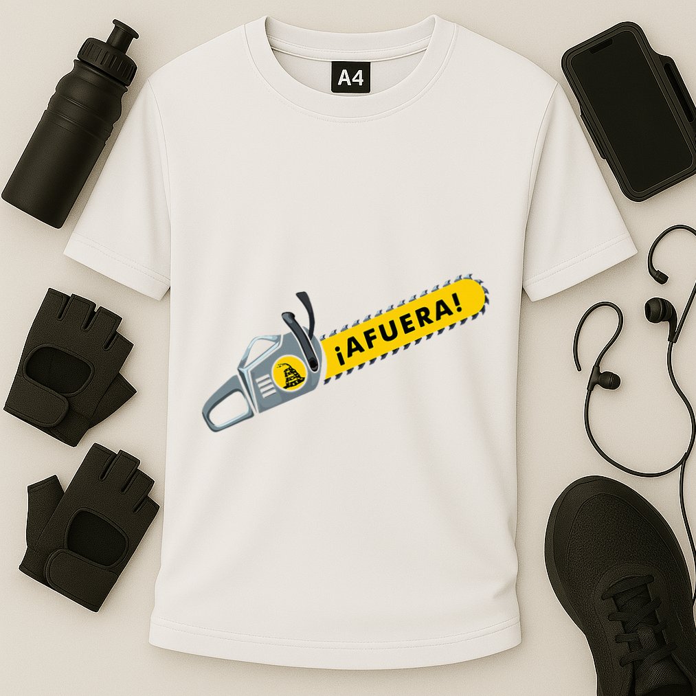 Afuera Milei Chainsaw Libertarian Ancap Liberty Freedom Cooling Performance Crew T-Shirt