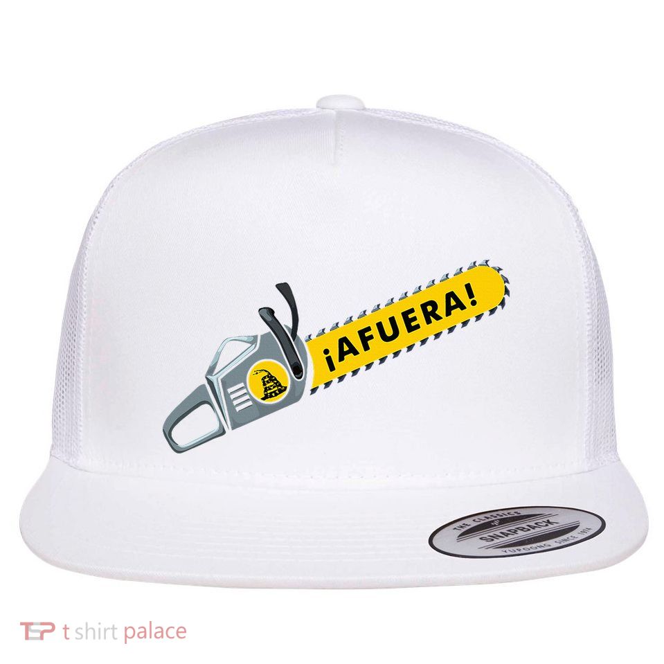 Afuera Milei Chainsaw Libertarian Ancap Liberty Freedom Flatbill Hat