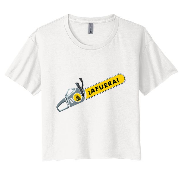 Afuera Milei Chainsaw Libertarian Ancap Liberty Freedom Crop Top