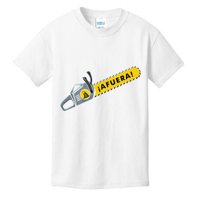 Afuera Milei Chainsaw Libertarian Ancap Liberty Freedom Kids T-Shirt