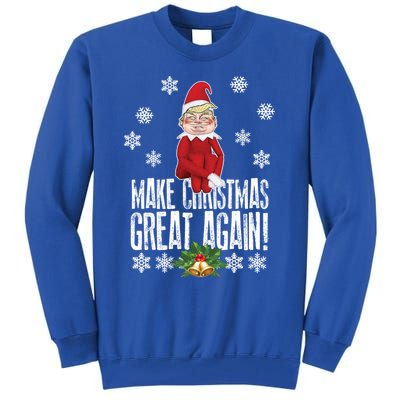 Awesome Make Christmas Great Again! Donald Trump Elf Great Gift Tall Sweatshirt