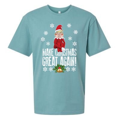 Awesome Make Christmas Great Again! Donald Trump Elf Great Gift Sueded Cloud Jersey T-Shirt