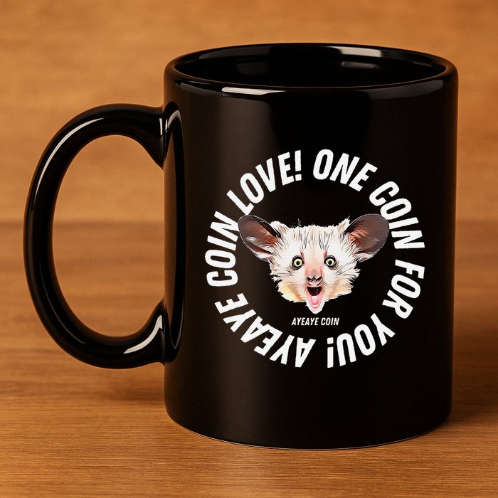 Ayeaye Meme Coin Crypto Cryptocurrency Aye Aye 11oz C Handle Ceramic Mug